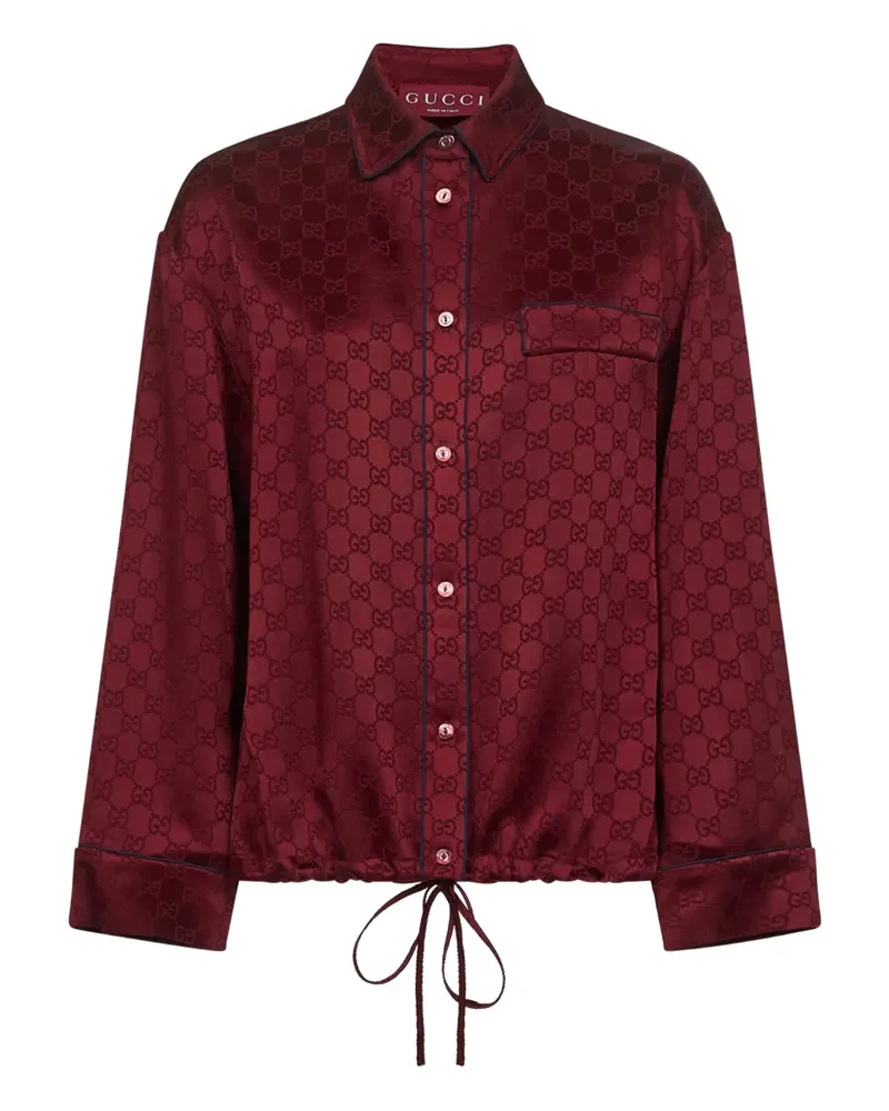 Gucci Hemd mit GG-Muster - Rot Rot