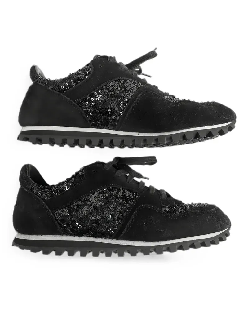 Comme des Garçons Spalwart Sneakers mit Pailletten - Schwarz Schwarz