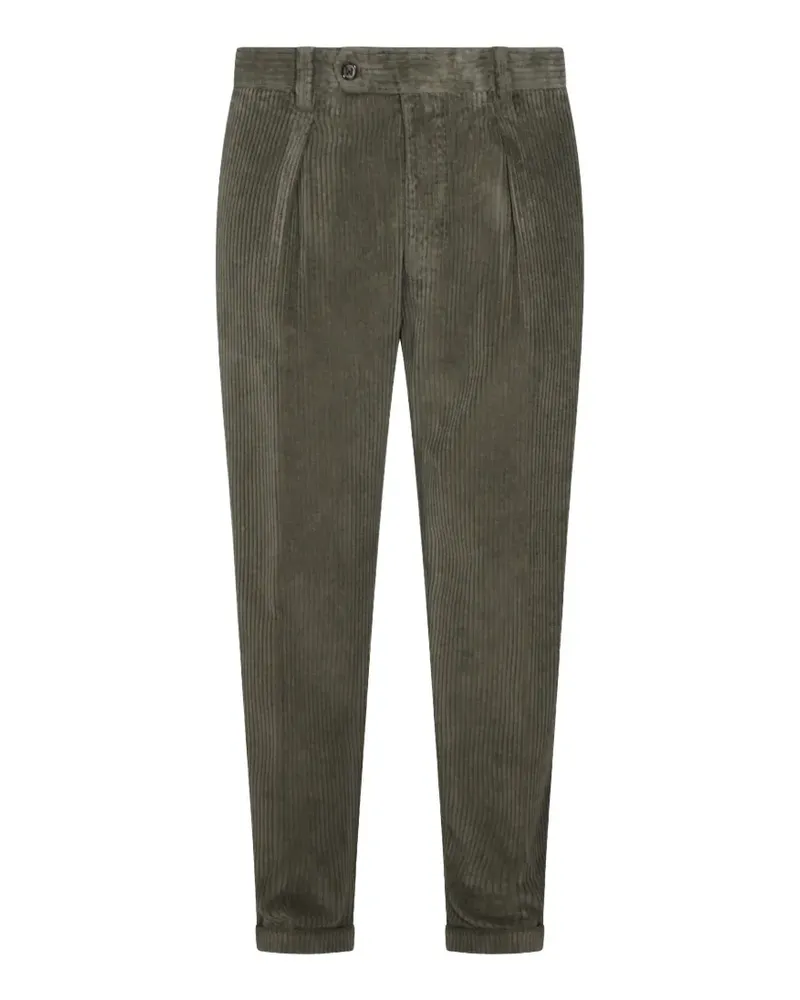 Berwich pleated corduroy trousers - Grün Grün