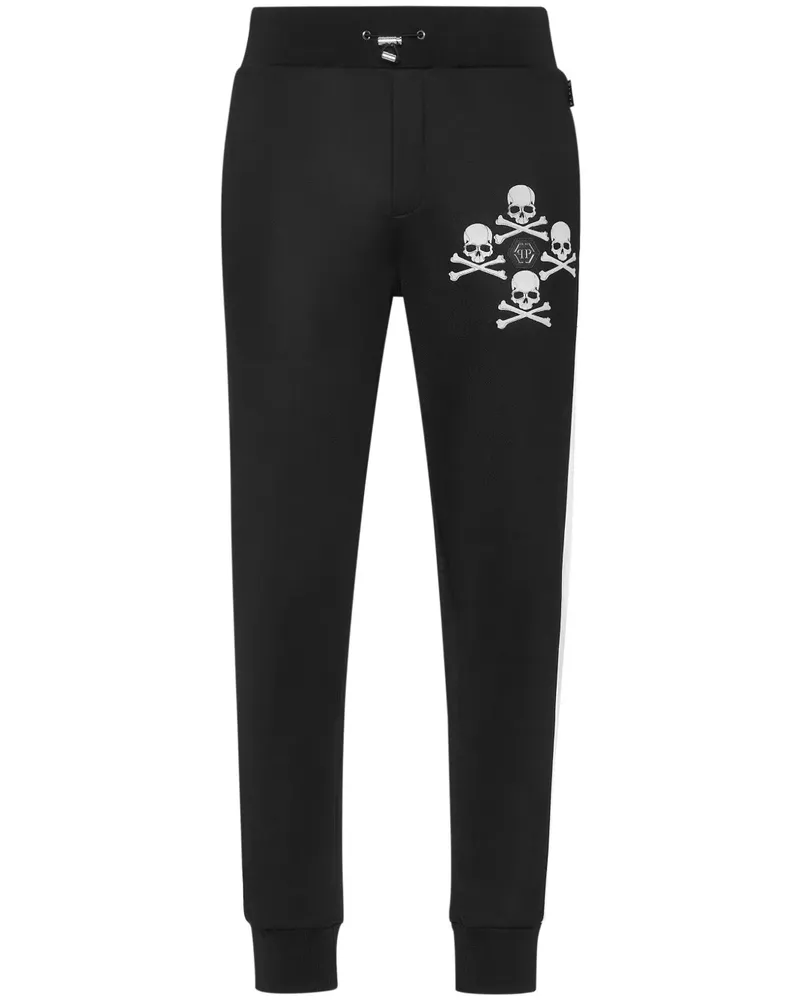 Philipp Plein Skull & Bones Jogginghose - Schwarz Schwarz