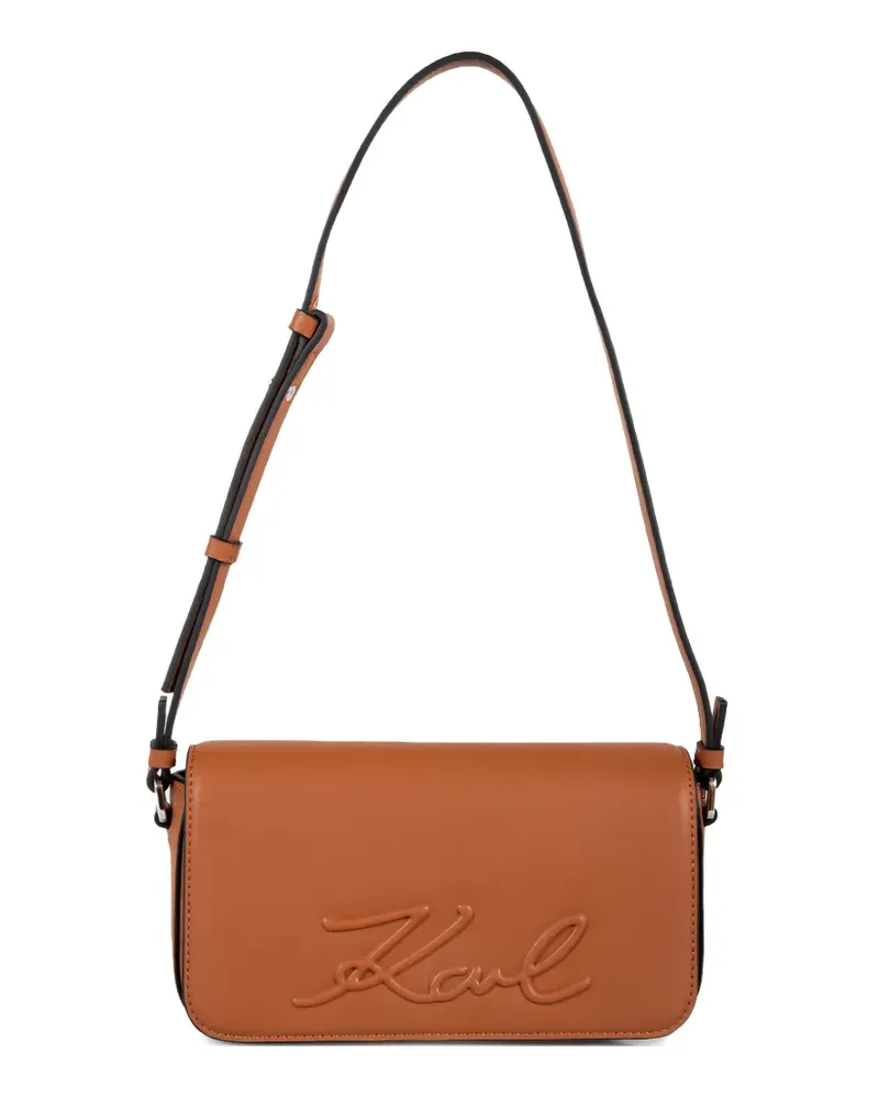 Karl Lagerfeld K/Ville Schultertasche mit Logo - Braun Braun