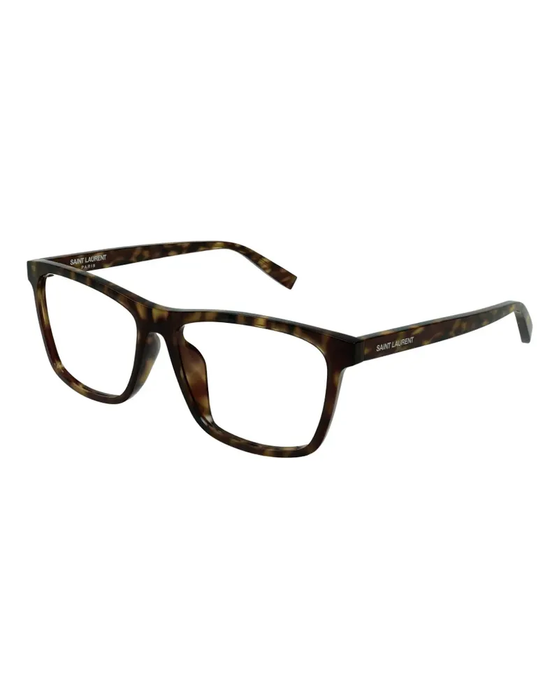Saint Laurent Brille mit eckigem Gestell - Braun Braun