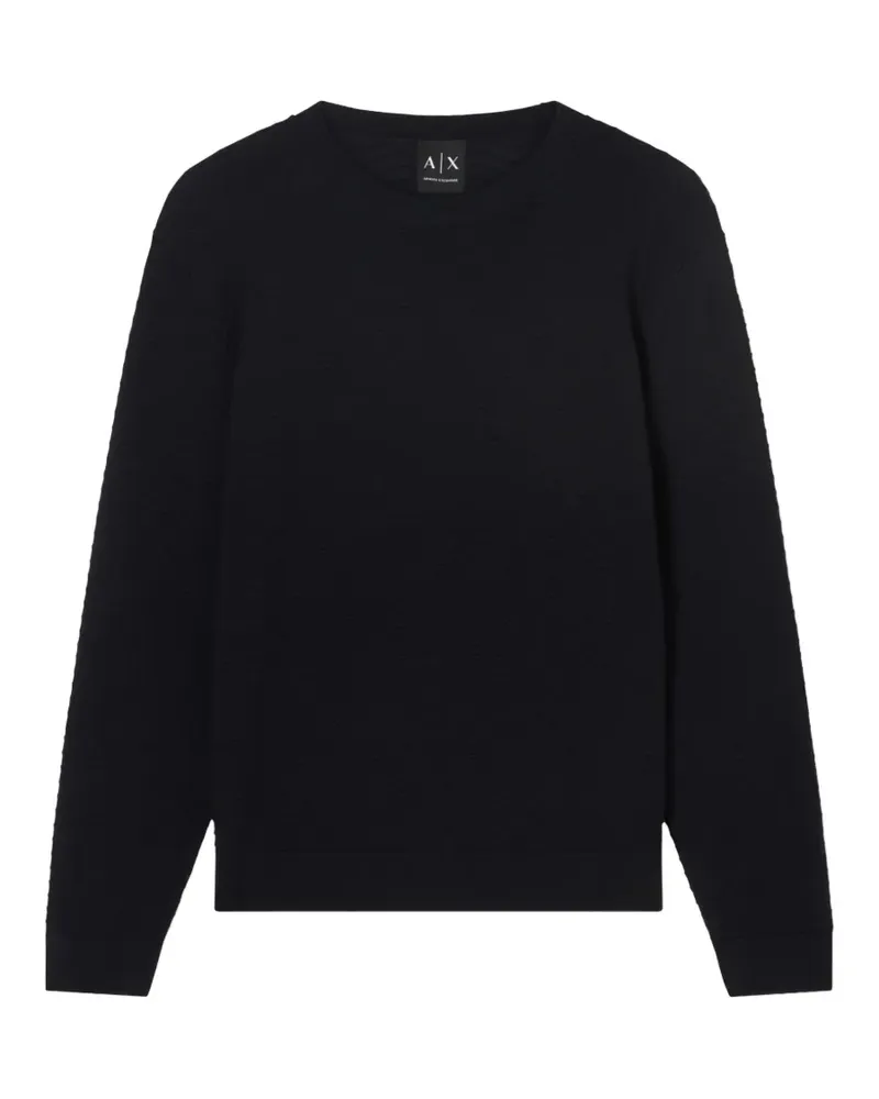 Armani Exchange zigzag-knit sweater - Blau Blau