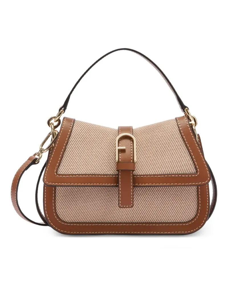 Furla Mini Flow Tote Bag mit Henkeln - Nude Nude