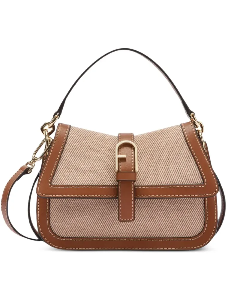 Furla Mini Flow Tote Bag mit Henkeln - Nude Nude