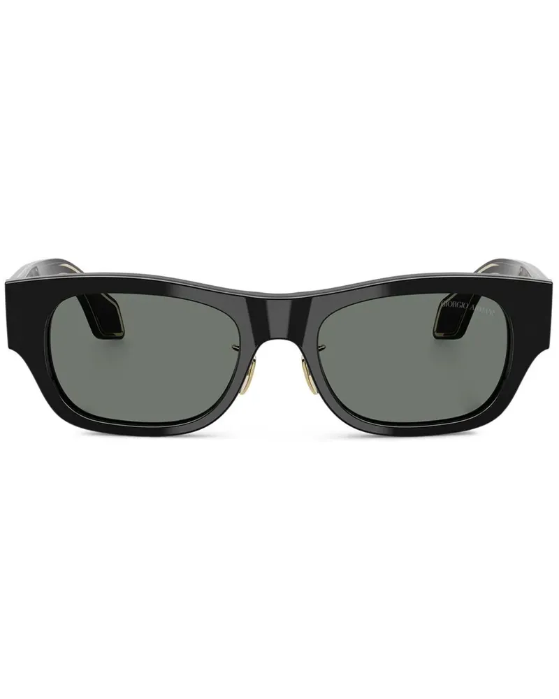 Giorgio Armani Sonnenbrille mit eckigem Gestell - Schwarz Schwarz