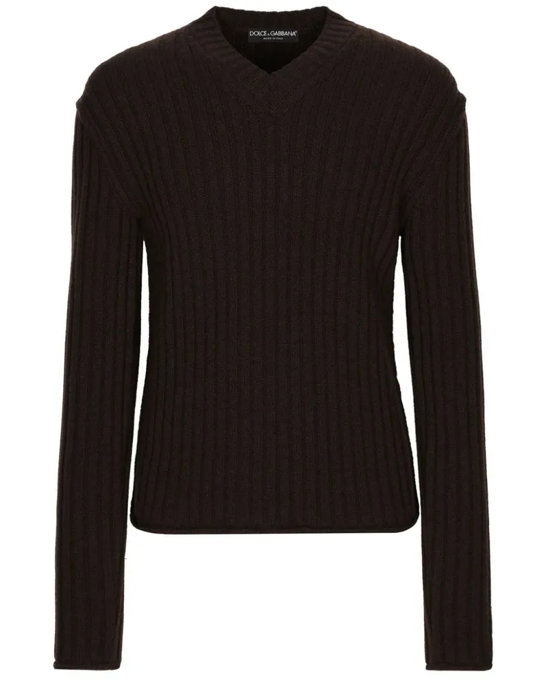 Dolce & Gabbana Pullover mit Datums-Patch - Braun Braun