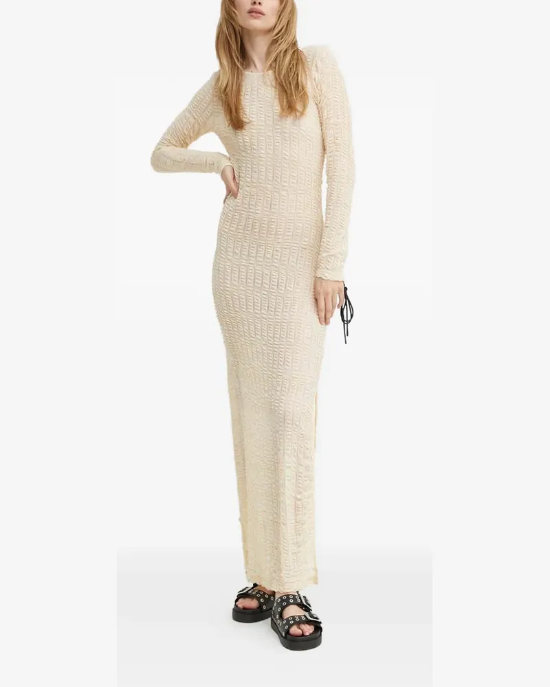 Résumé gathered open-back maxi dress - Nude Nude