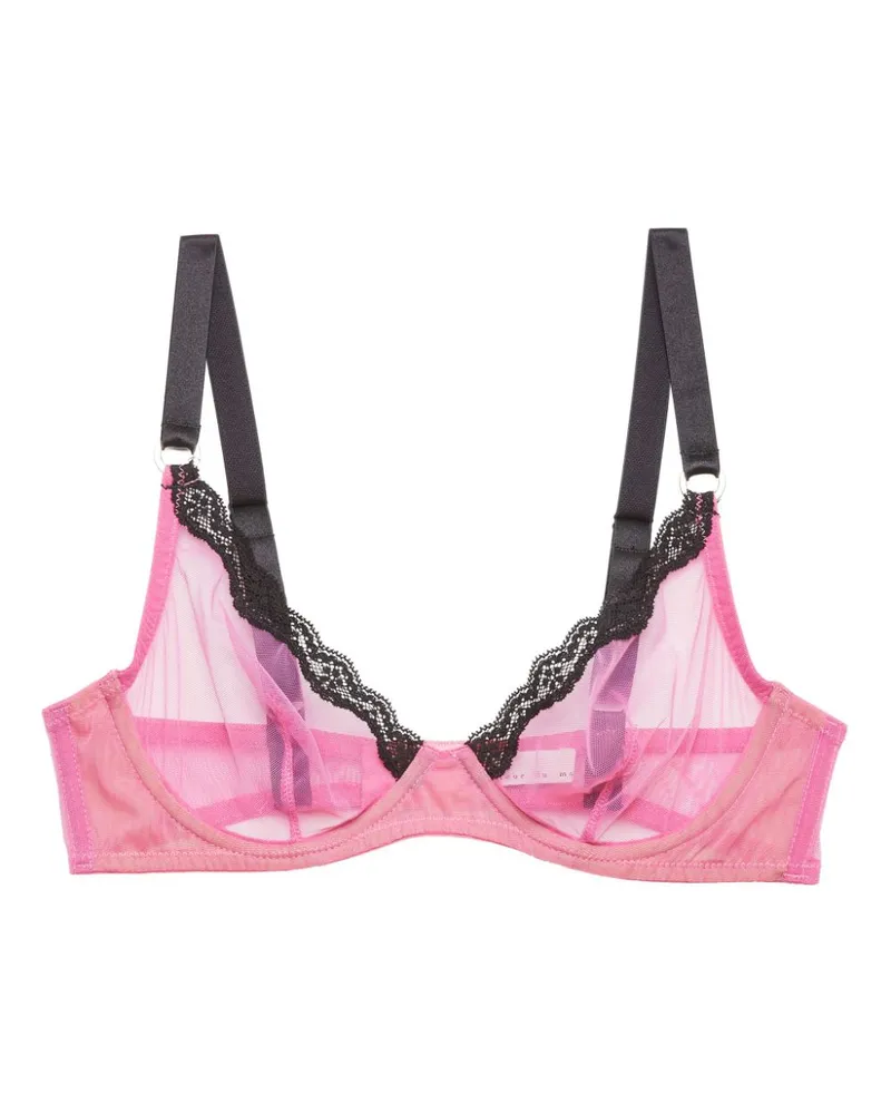 Fleur Du Mal Semi-transparenter BH - Rosa Rosa