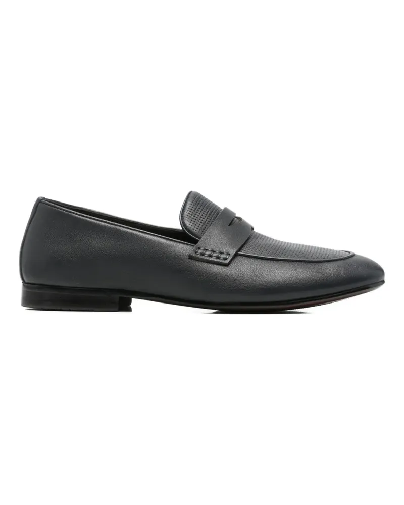 Alberto Gozzi perforated-panel loafers - Blau Blau