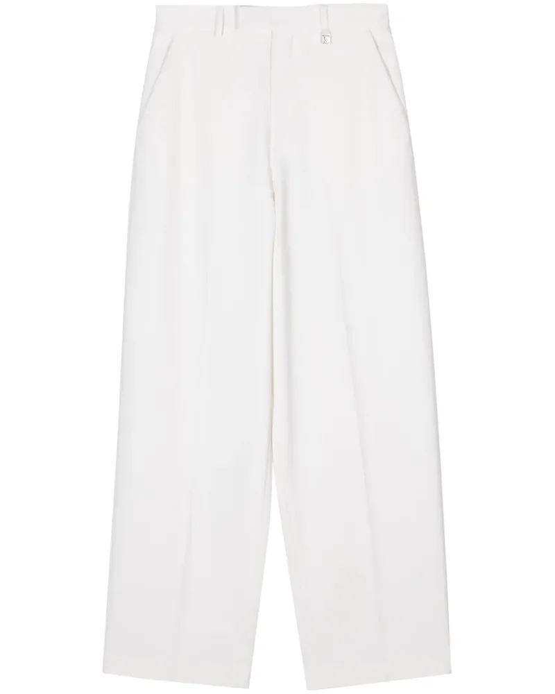 Giuseppe di Morabito Hose mit Logo-Schild - Weiß Weiß
