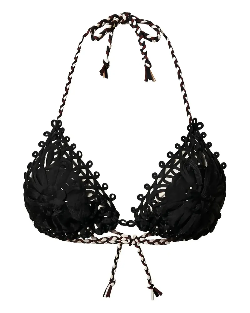 Twin-Set Klassisches Triangel-Bikinioberteil - Schwarz Schwarz