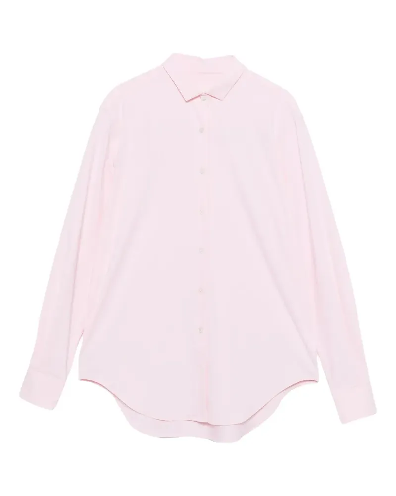 XACUS Giselle curved-hem long-sleeve shirt - Rosa Rosa
