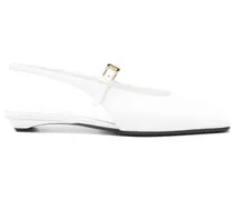 Slingback-Ballerinas - Weiß