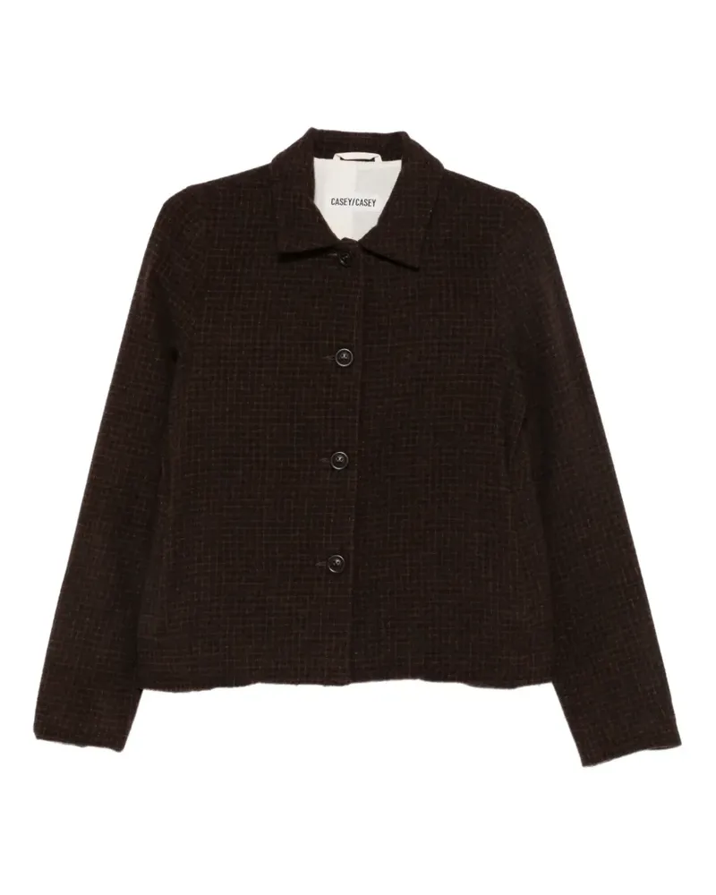 Casey Casey Karierte kastige Jacke - Braun Braun