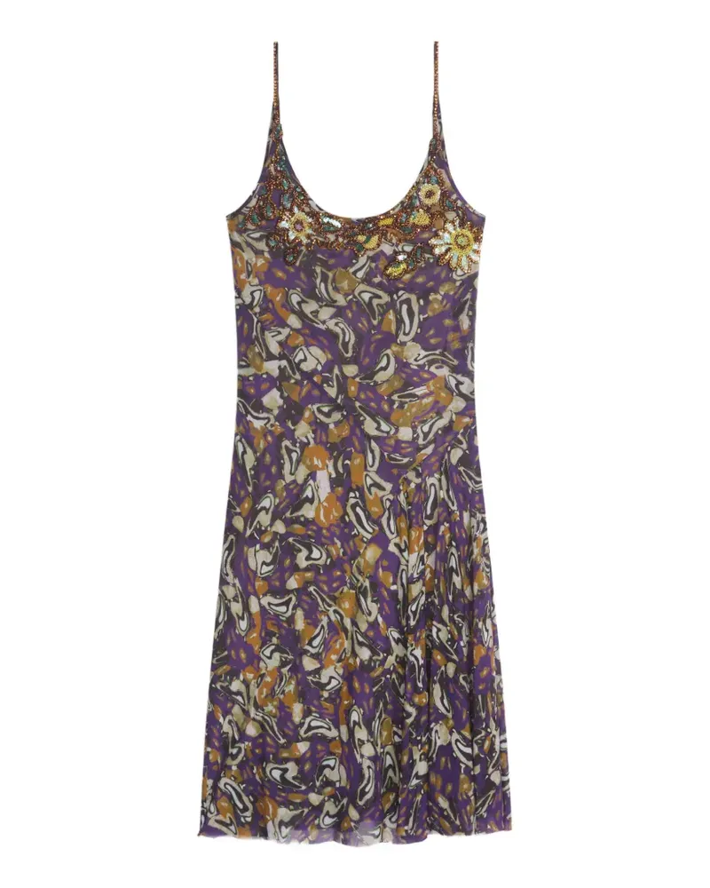 Dries van Noten Besticktes Kleid - Violett Violett