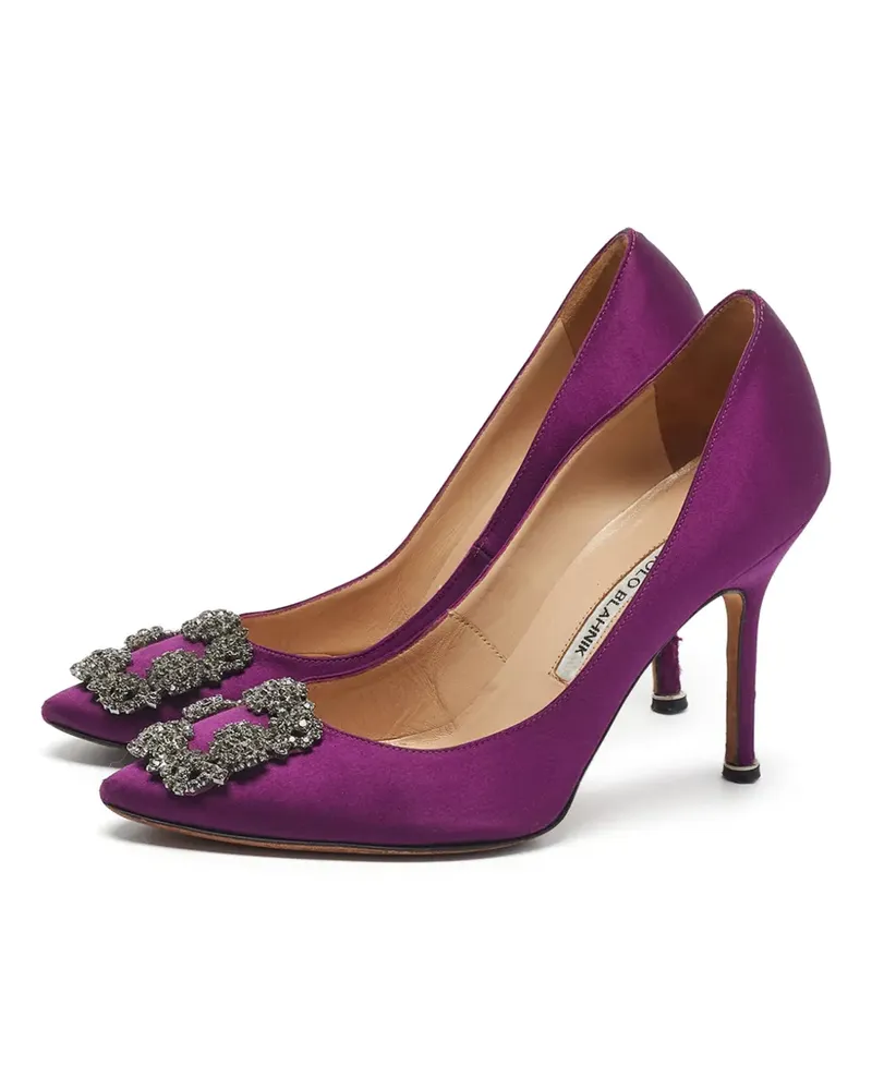 Manolo Blahnik Hangisi Pumps mit Schnalle - Violett Violett