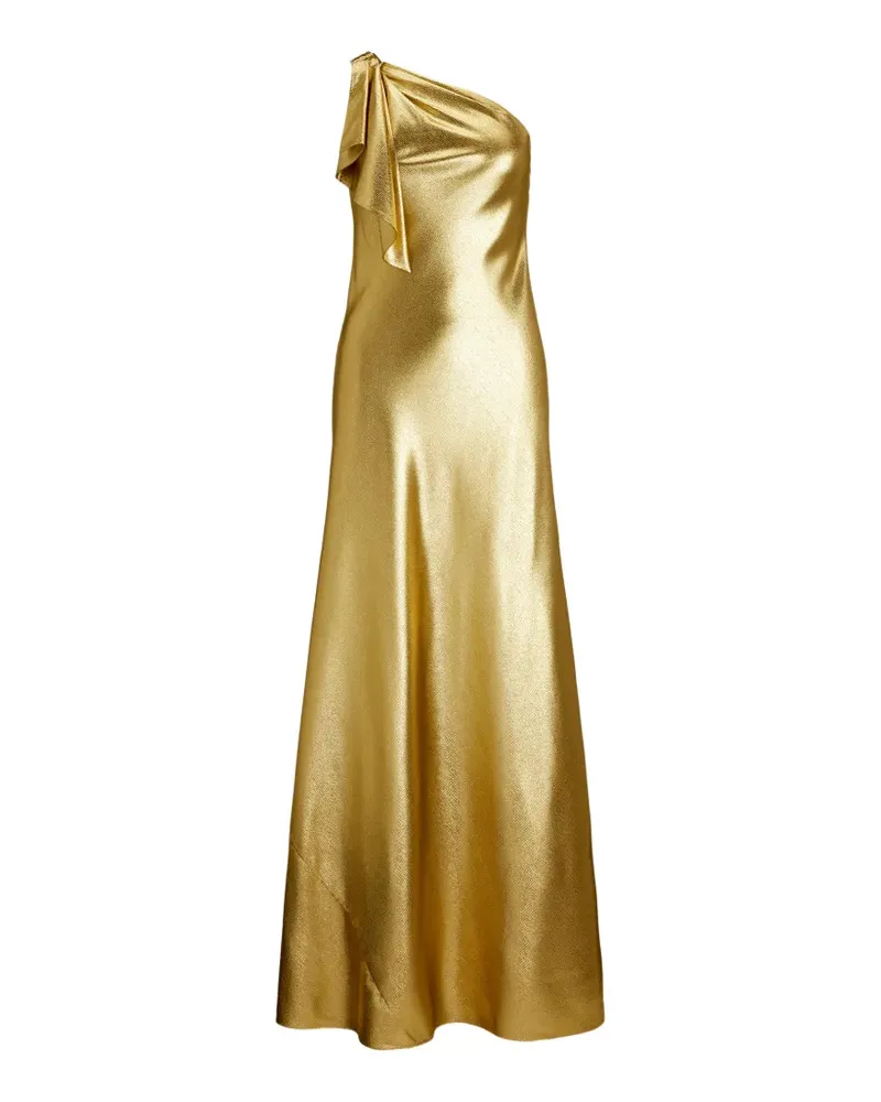 Ralph Lauren metallic one-shoulder maxi gown - Gold Gold