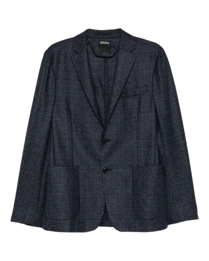 Ermenegildo Zegna plaid-pattern blazer - Blau Blau