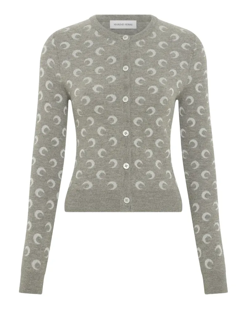 Marine Serre Cardigan aus Mond-Jacquard - Grau Grau