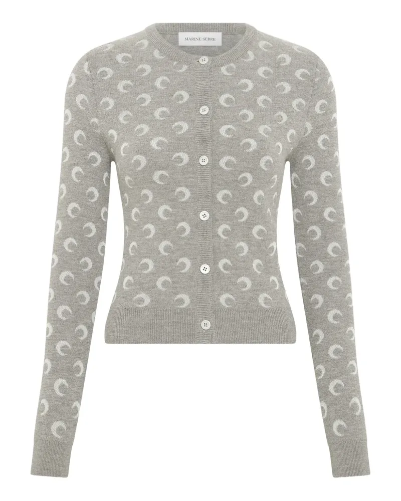 Marine Serre Cardigan aus Mond-Jacquard - Grau Grau