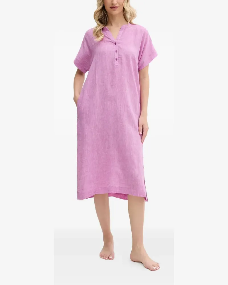 DKNY button-front short-sleeve nightdress - Violett Violett