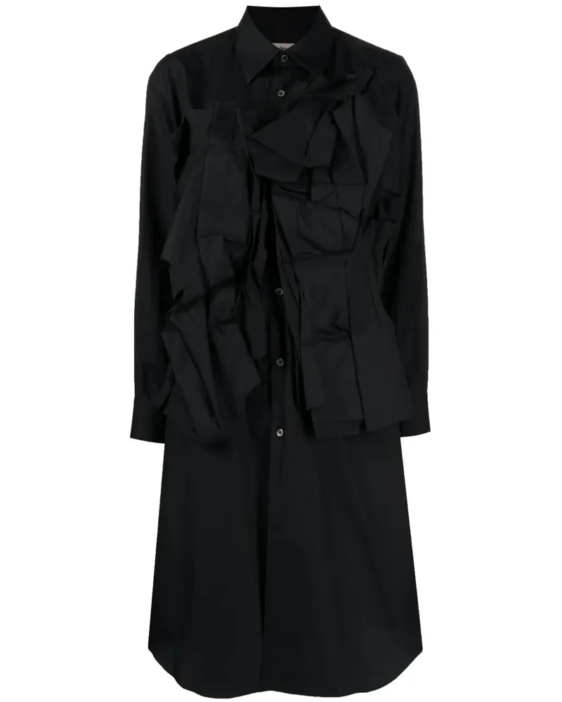 Comme des Garçons Midikleid mit Applikationen - Schwarz Schwarz