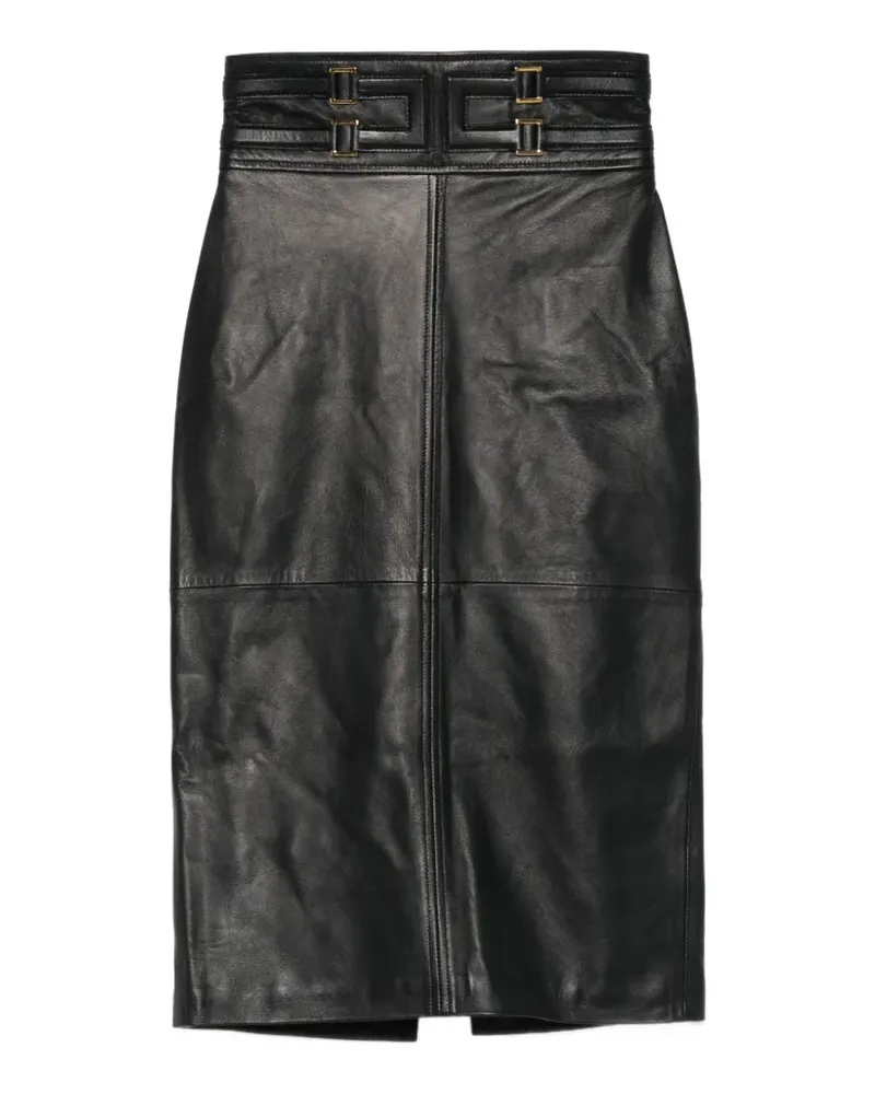 Elisabetta Franchi buckle-detail mini skirt - Schwarz Schwarz