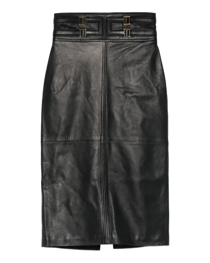 Elisabetta Franchi buckle-detail mini skirt - Schwarz Schwarz