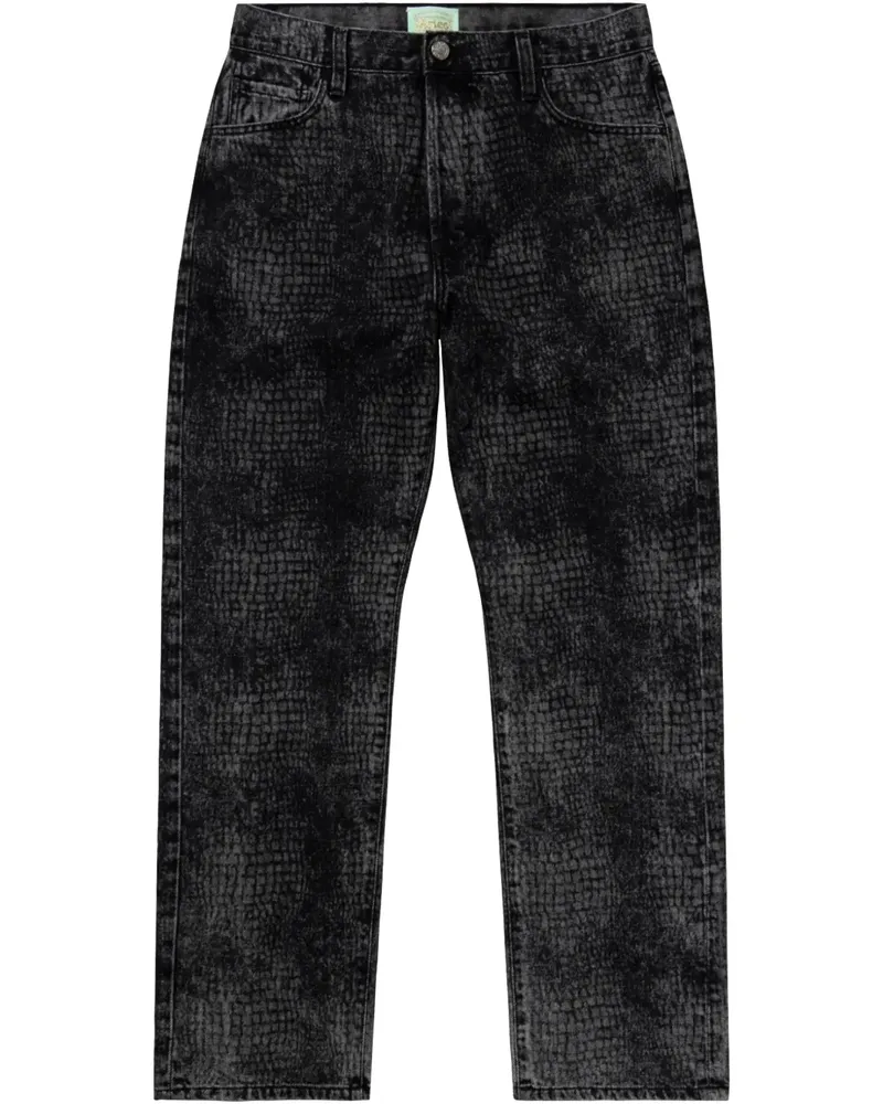 Aries Gemusterte Jeans - Schwarz Schwarz