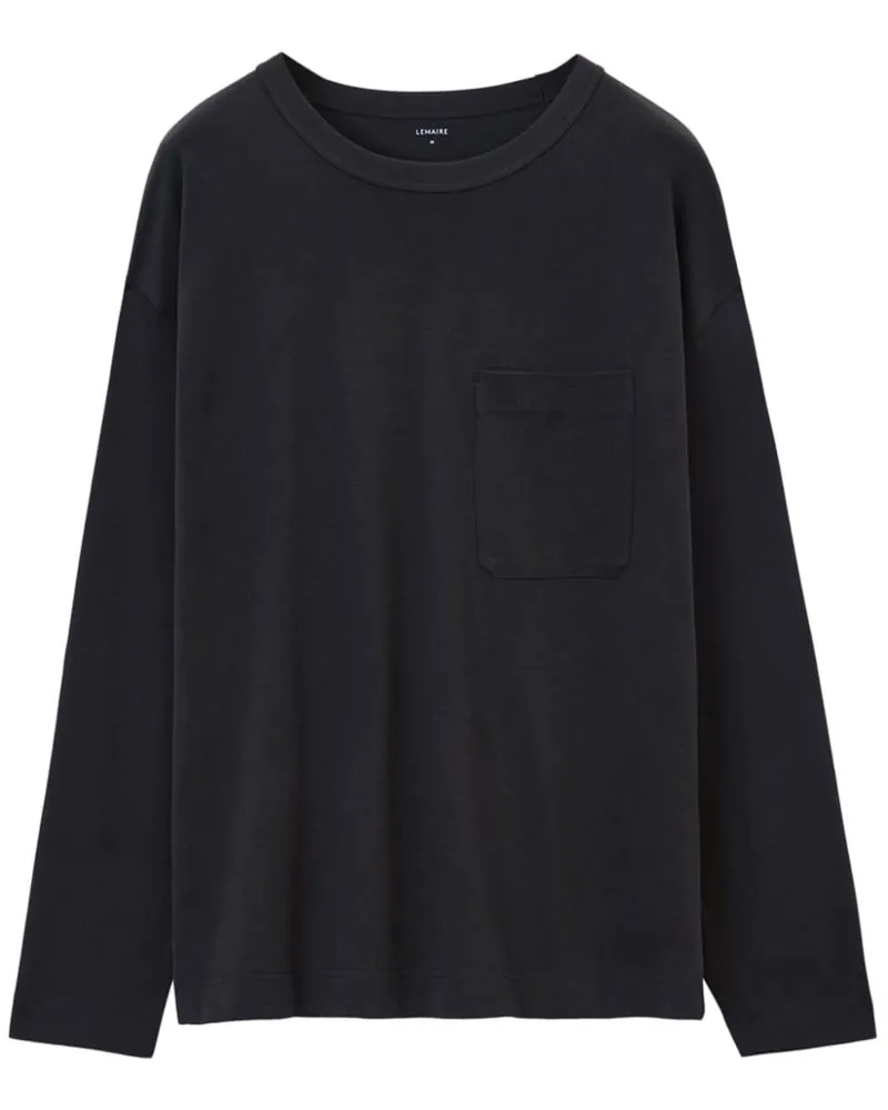 Christophe Lemaire Langarmshirt mit Rundhalsausschnitt Braun