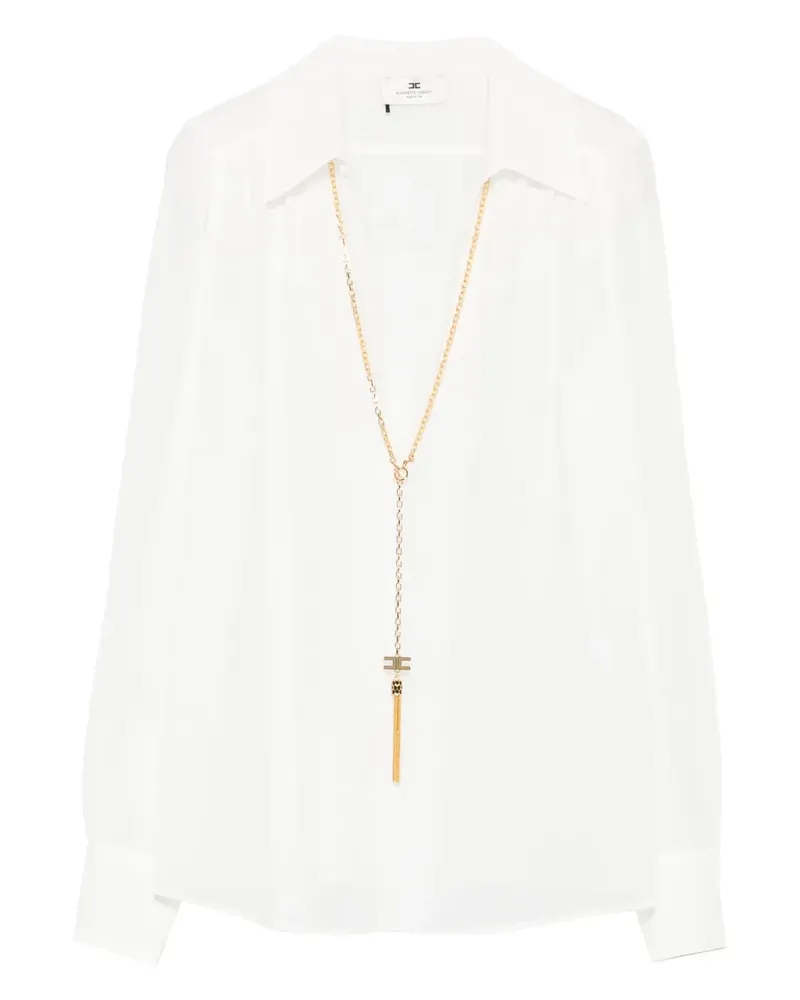Elisabetta Franchi chain-embellished shirt - Weiß Weiß