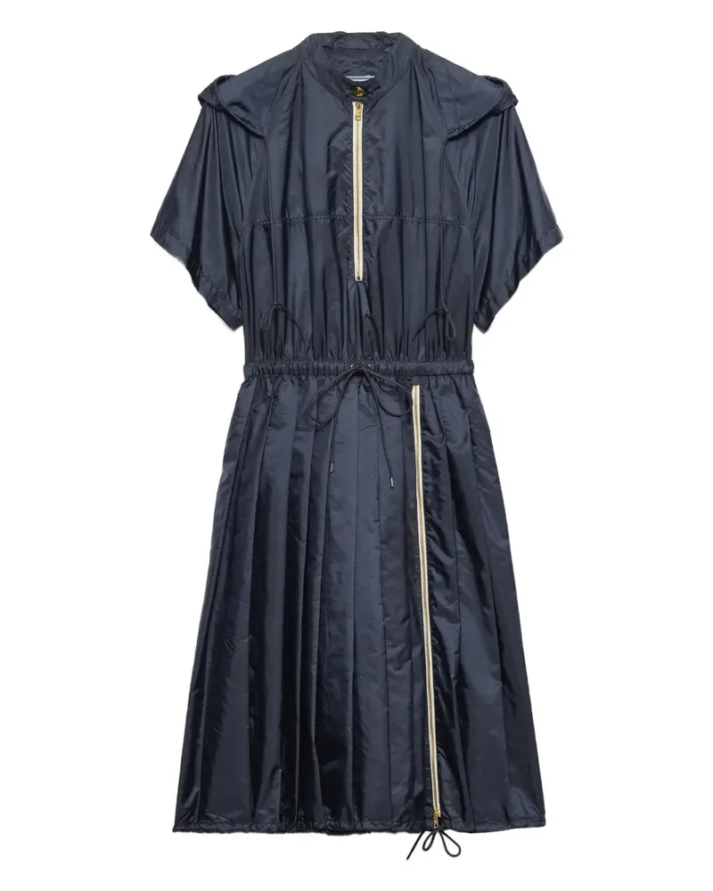 Prada Re-Nylon Utility-Kleid mit Reißverschluss - Blau Blau