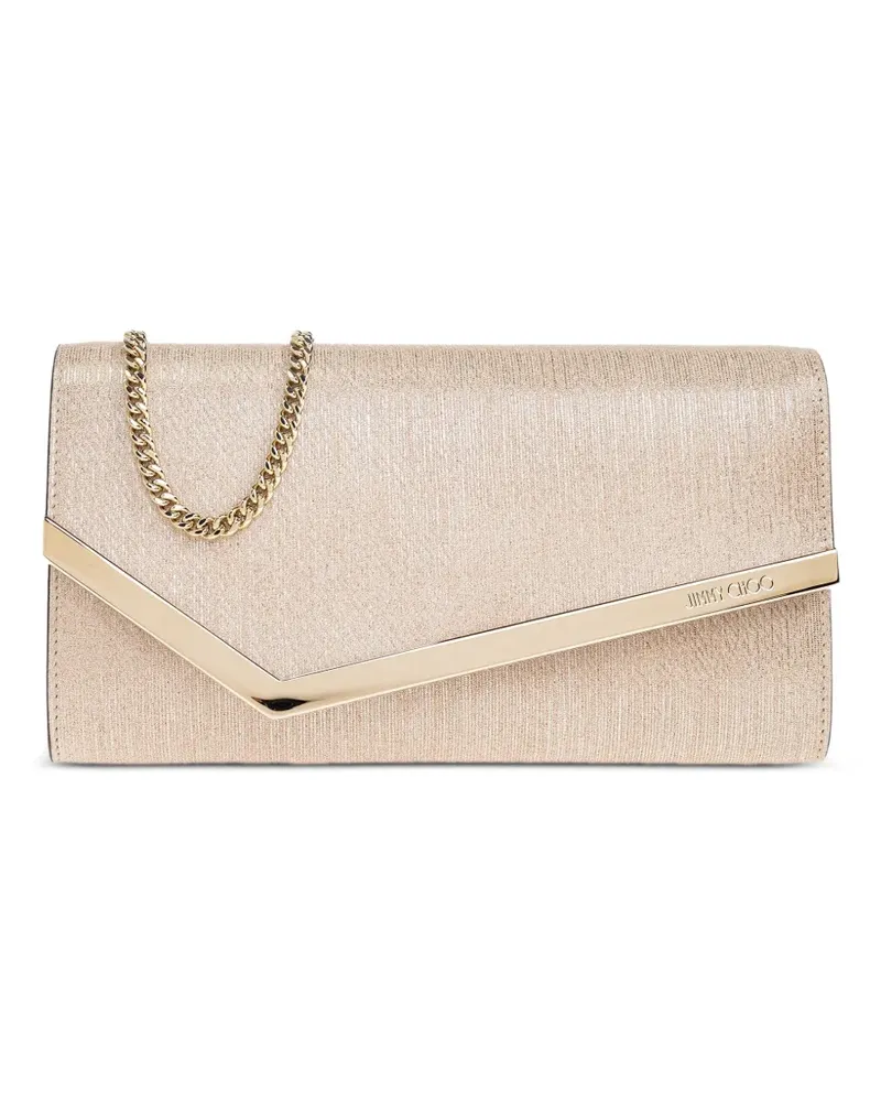 Jimmy Choo Metallische Clutch - Nude Nude