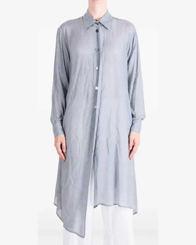 Yohji Yamamoto Asymmetrisches Hemd - Blau Blau