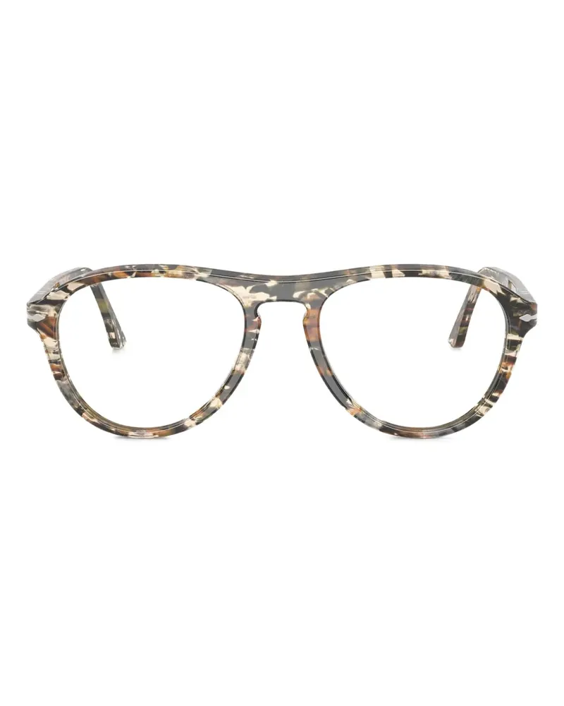 Persol Brille mit geometrischem Gestell - Braun Braun