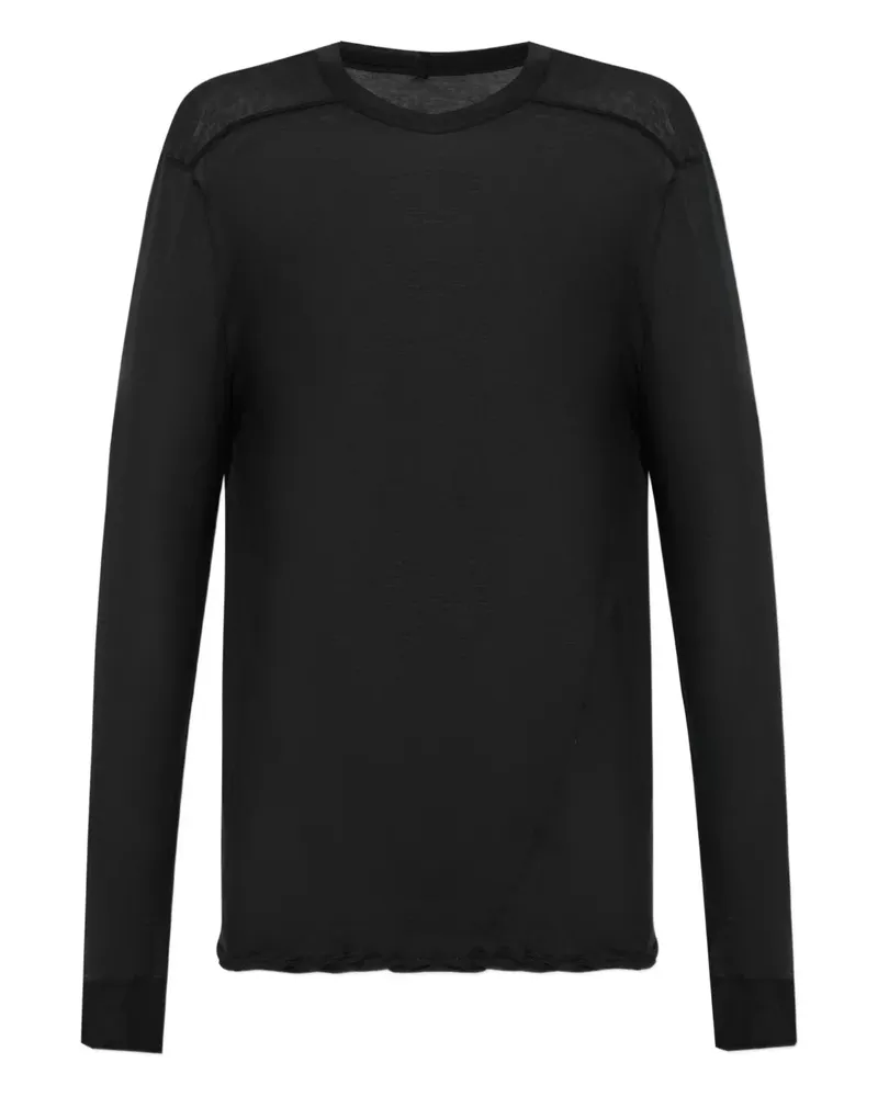 Rick Owens Klassisches Langarmshirt - Schwarz Schwarz