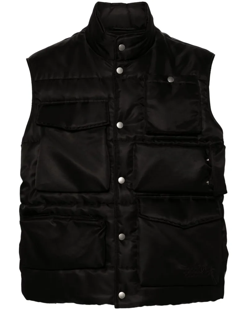 Maison Margiela Weste mit Logo aus einer Naht - Schwarz Schwarz