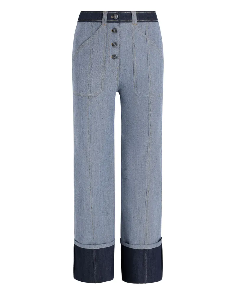 Cinq à Sept Benji Jeans mit Knopfverschluss - Blau Blau