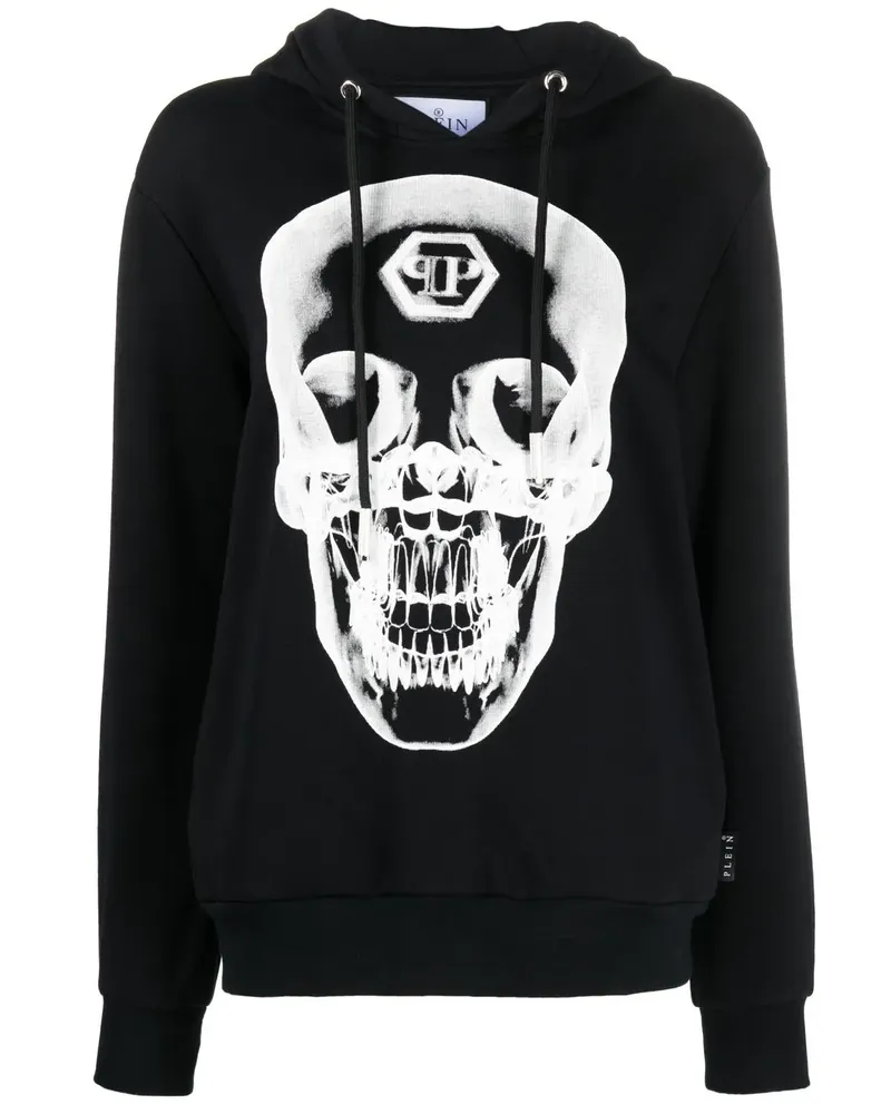Philipp Plein Hoodie mit Totenkopf-Print - Schwarz Schwarz