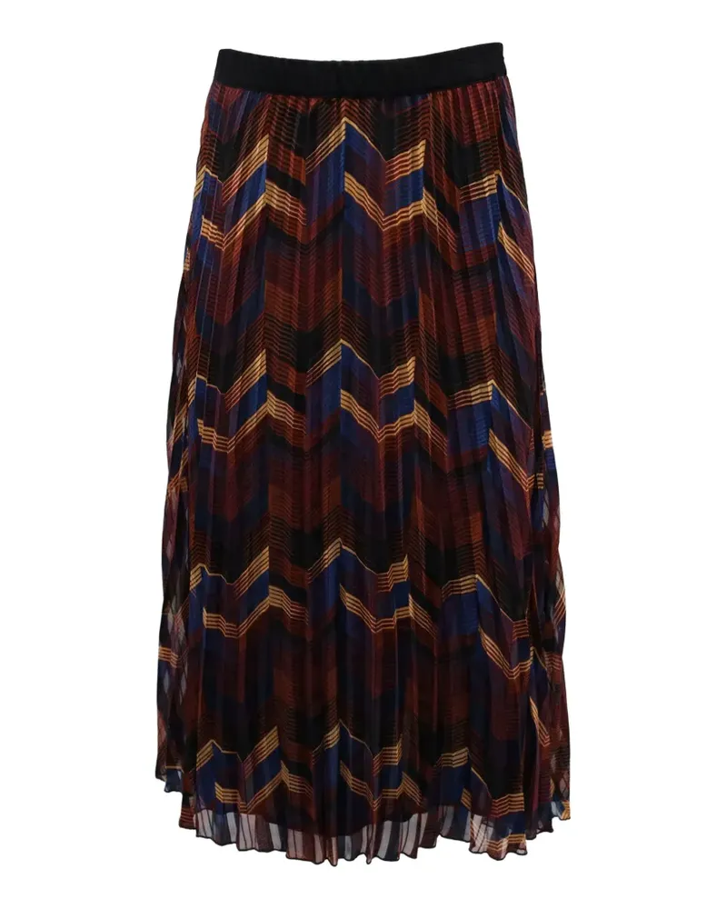 ba&sh Faltenrock mit Zickzackmuster - Rot Rot
