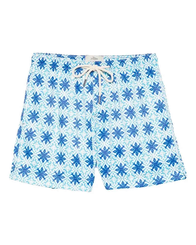 PENINSULA geometric-print drawstring swim shorts - Blau Blau