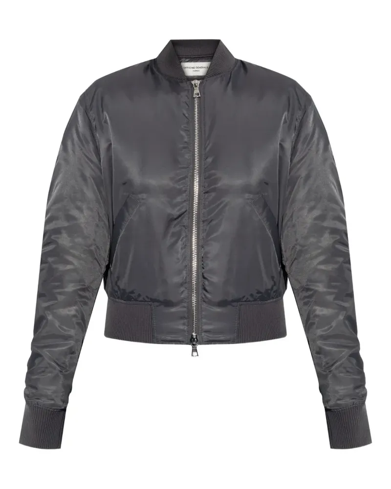 Officine Generale zip-up bomber jacket - Grau Grau