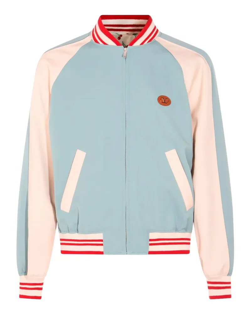 Valentino Garavani Bomberjacke mit aufgesticktem Katzenmotiv - Blau Blau
