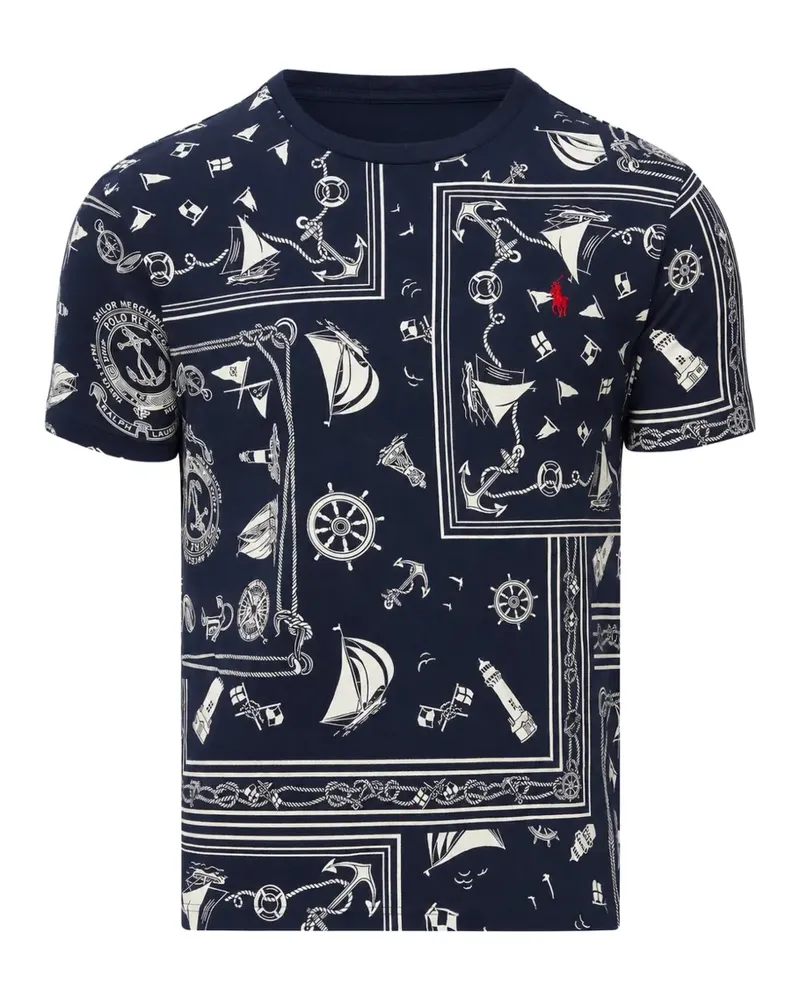 Ralph Lauren T-Shirt im Patchwork-Look - Blau Blau