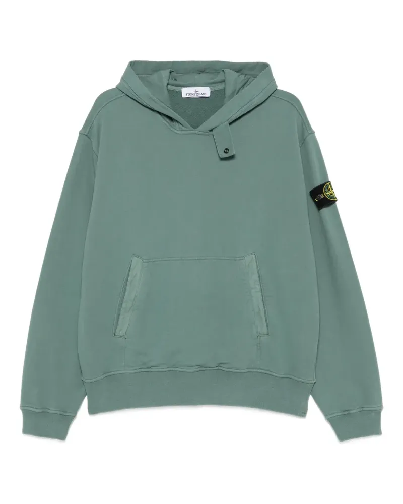 Stone Island Hoodie mit Logo-Patch - Grün Grün