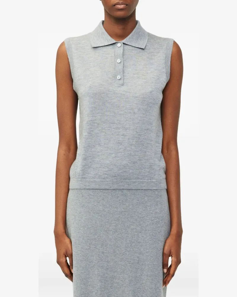 Lisa Yang Lise sleeveless polo top - Grau Grau