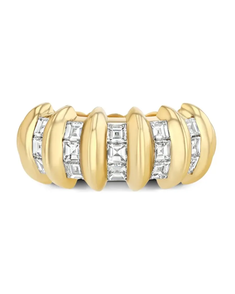 Lizzie Mandler 18kt Gelbgoldring mit Diamanten Gold