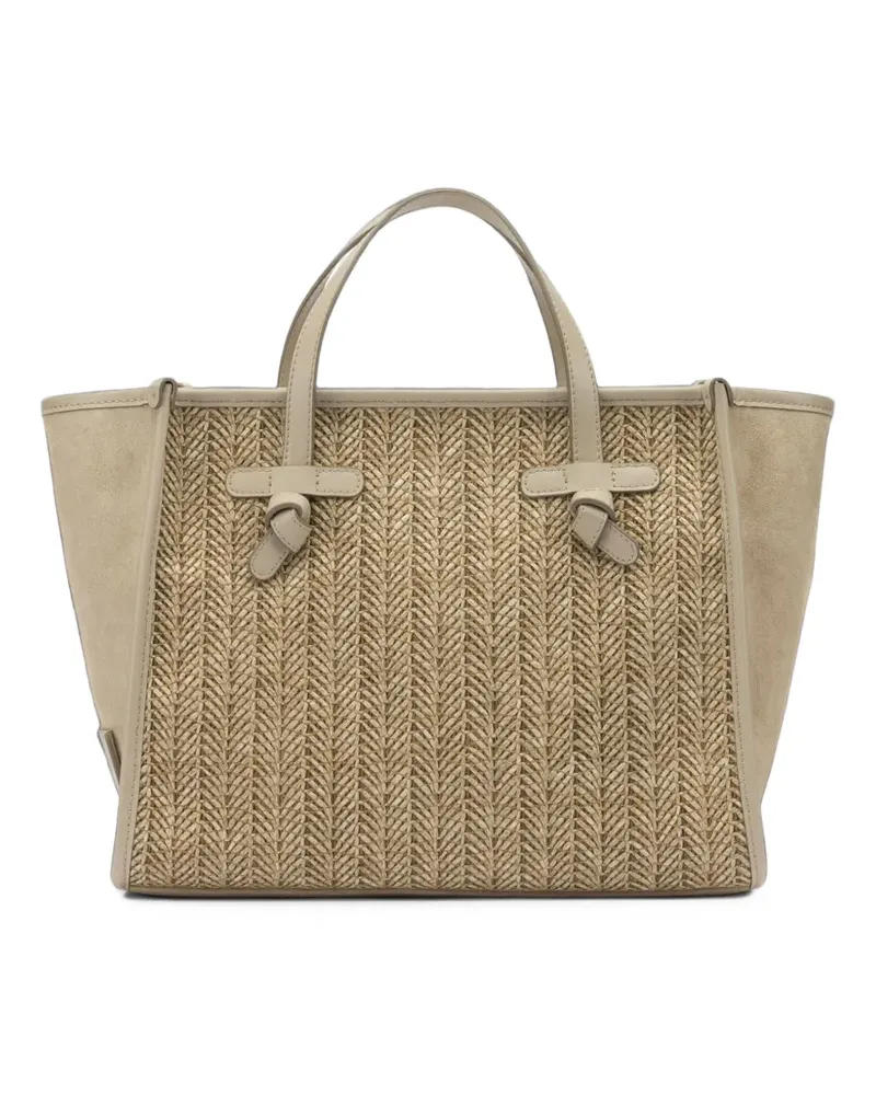Gianni Chiarini Miss Marcella Tote Bag mit Webmuster 32cm - Nude Nude