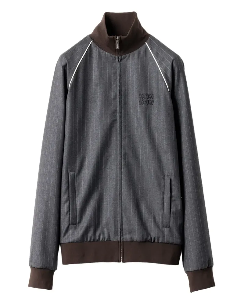 Miu Miu Blazer mit Nadelstreifen - Grau Grau